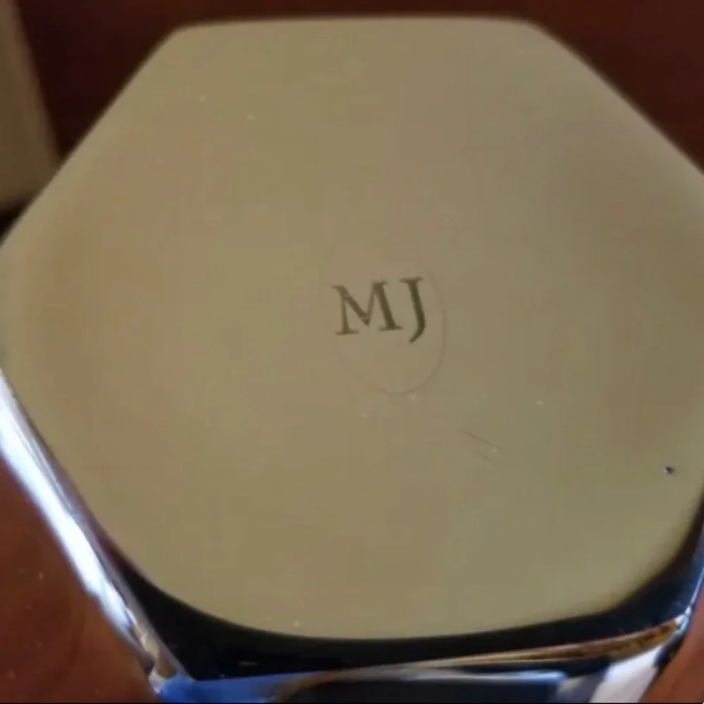 Mary Jurek Design Modern Geometric Candle Holder 6” tall Stainless Steel NEW